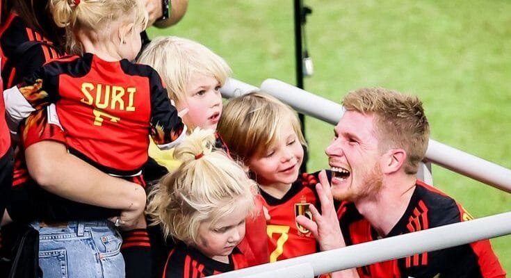 Kevin de Bruyne avec sa famille