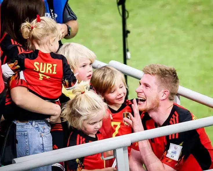 Kevin de Bruyne avec sa famille