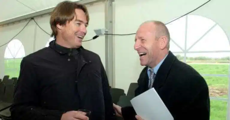 Michel De Wolf et Georges Grün après leur carrière rient ensemble