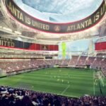 Vue de l'intérieur du stade Mercedes-benz Stadium à Atlanta