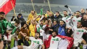 L'équipe d'Iran fête sa qualification pour la Coupe du Monde 2026